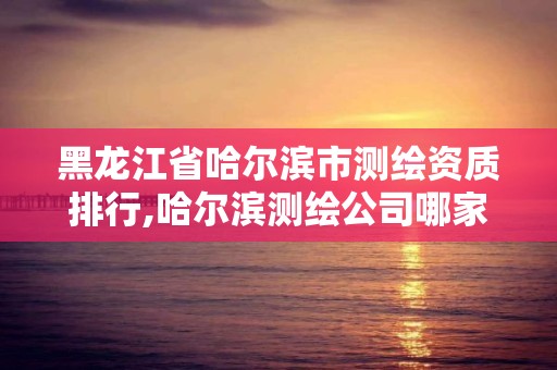 黑龙江省哈尔滨市测绘资质排行,哈尔滨测绘公司哪家好