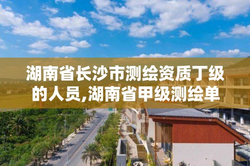 湖南省长沙市测绘资质丁级的人员,湖南省甲级测绘单位