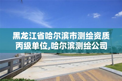 黑龙江省哈尔滨市测绘资质丙级单位,哈尔滨测绘公司哪家好