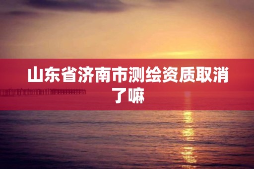 山东省济南市测绘资质取消了嘛