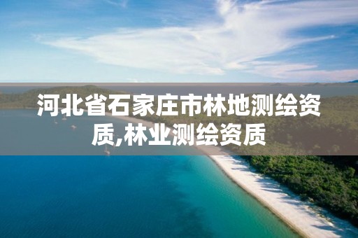 河北省石家庄市林地测绘资质,林业测绘资质