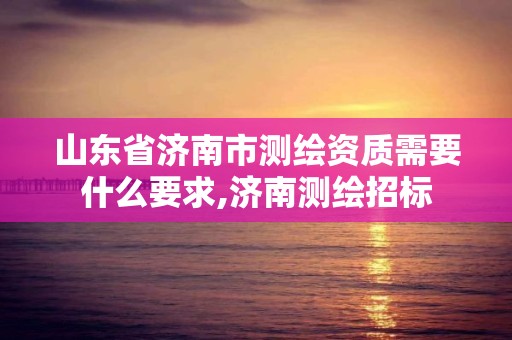 山东省济南市测绘资质需要什么要求,济南测绘招标