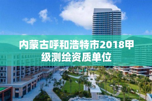 内蒙古呼和浩特市2018甲级测绘资质单位