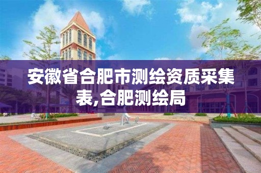 安徽省合肥市测绘资质采集表,合肥测绘局