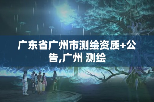 广东省广州市测绘资质+公告,广州 测绘