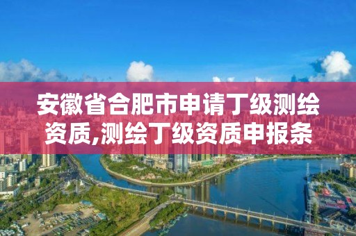 安徽省合肥市申请丁级测绘资质,测绘丁级资质申报条件。