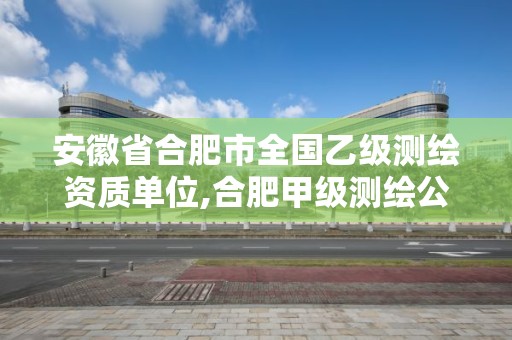 安徽省合肥市全国乙级测绘资质单位,合肥甲级测绘公司。