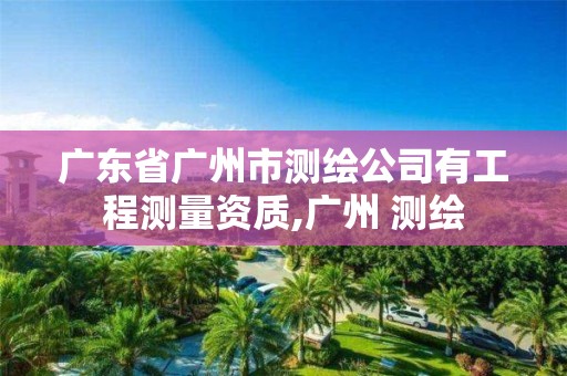 广东省广州市测绘公司有工程测量资质,广州 测绘