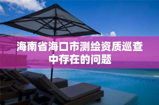 海南省海口市测绘资质巡查中存在的问题