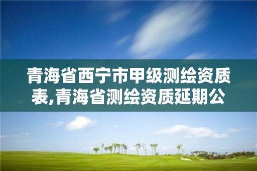 青海省西宁市甲级测绘资质表,青海省测绘资质延期公告