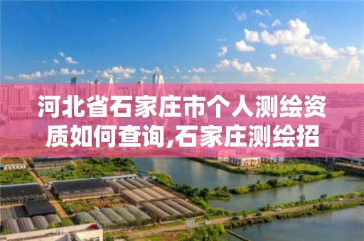 河北省石家庄市个人测绘资质如何查询,石家庄测绘招聘信息