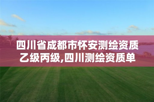 四川省成都市怀安测绘资质乙级丙级,四川测绘资质单位