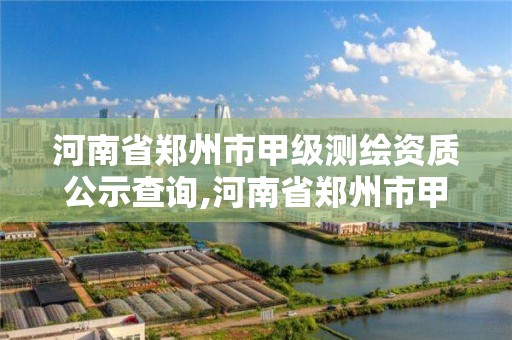 河南省郑州市甲级测绘资质公示查询,河南省郑州市甲级测绘资质公示查询电话