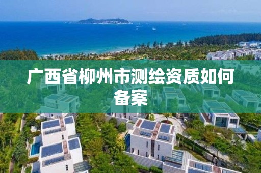 广西省柳州市测绘资质如何备案