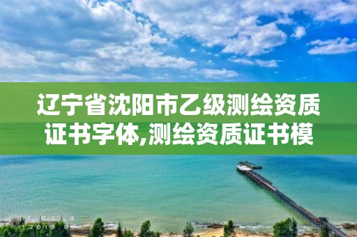 辽宁省沈阳市乙级测绘资质证书字体,测绘资质证书模板