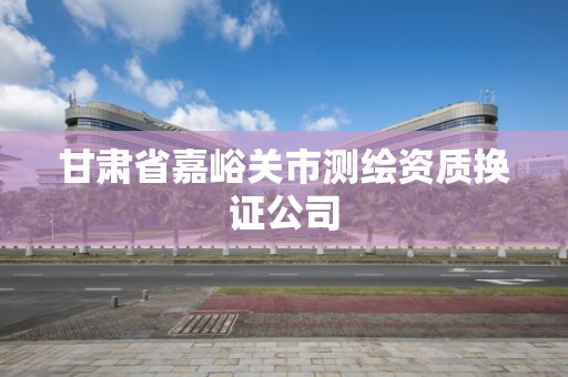 甘肃省嘉峪关市测绘资质换证公司