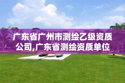 广东省广州市测绘乙级资质公司,广东省测绘资质单位名单