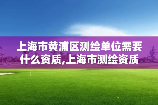 上海市黄浦区测绘单位需要什么资质,上海市测绘资质单位名单