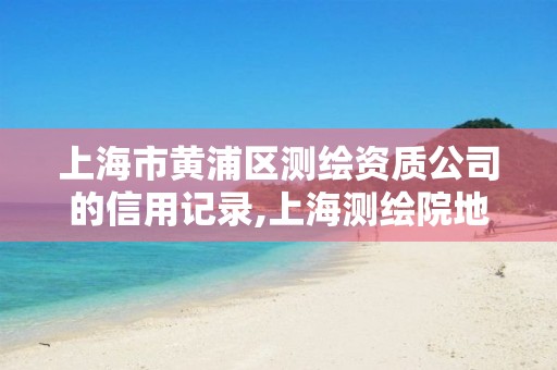 上海市黄浦区测绘资质公司的信用记录,上海测绘院地址浦东。