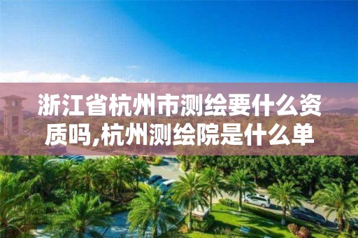 浙江省杭州市测绘要什么资质吗,杭州测绘院是什么单位