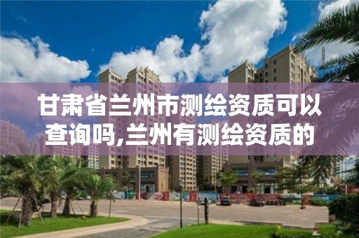 甘肃省兰州市测绘资质可以查询吗,兰州有测绘资质的公司有