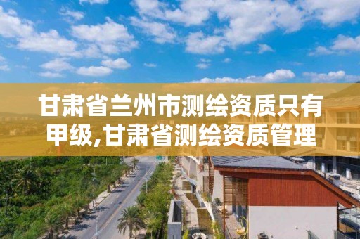 甘肃省兰州市测绘资质只有甲级,甘肃省测绘资质管理平台