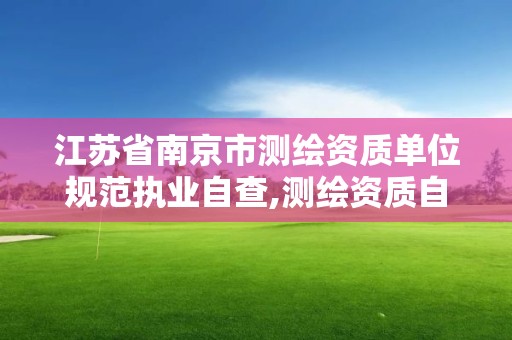 江苏省南京市测绘资质单位规范执业自查,测绘资质自查情况表如何填写