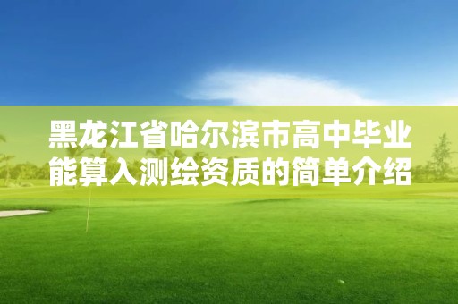 黑龙江省哈尔滨市高中毕业能算入测绘资质的简单介绍