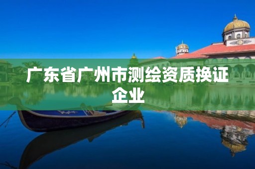 广东省广州市测绘资质换证企业