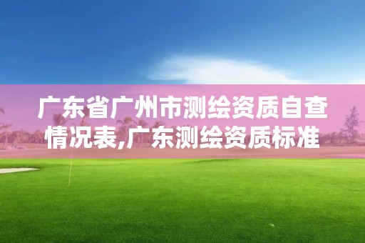 广东省广州市测绘资质自查情况表,广东测绘资质标准