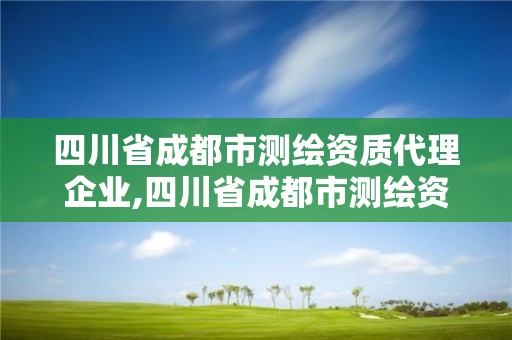 四川省成都市测绘资质代理企业,四川省成都市测绘资质代理企业有哪些