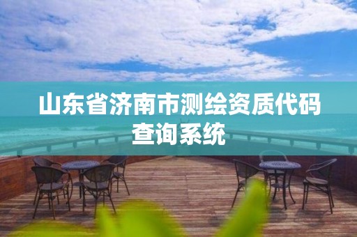 山东省济南市测绘资质代码查询系统