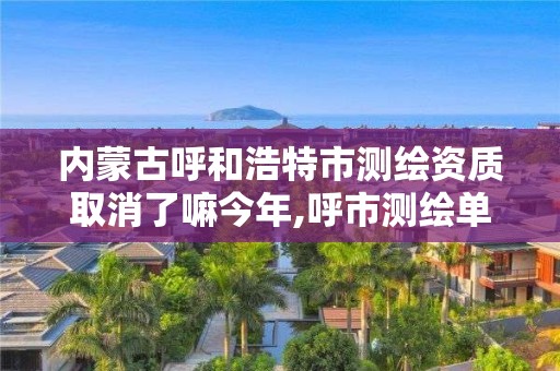 内蒙古呼和浩特市测绘资质取消了嘛今年,呼市测绘单位