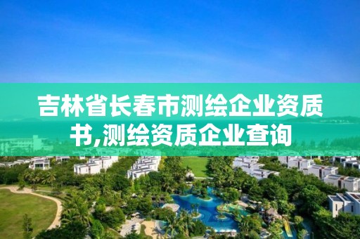 吉林省长春市测绘企业资质书,测绘资质企业查询