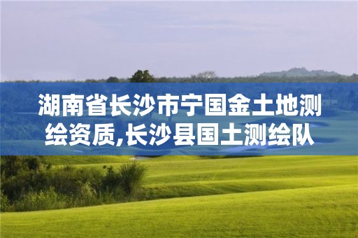 湖南省长沙市宁国金土地测绘资质,长沙县国土测绘队