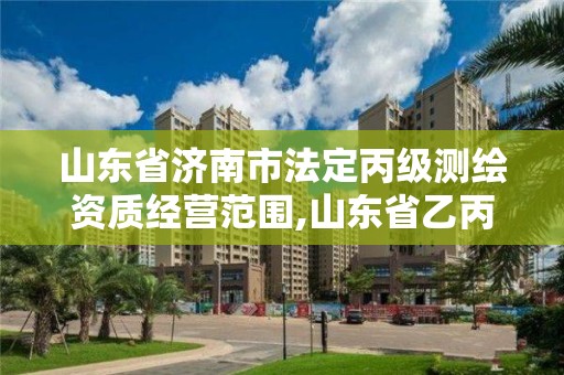 山东省济南市法定丙级测绘资质经营范围,山东省乙丙丁级测绘资质专业标准。