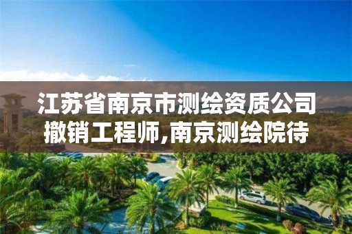 江苏省南京市测绘资质公司撤销工程师,南京测绘院待遇。