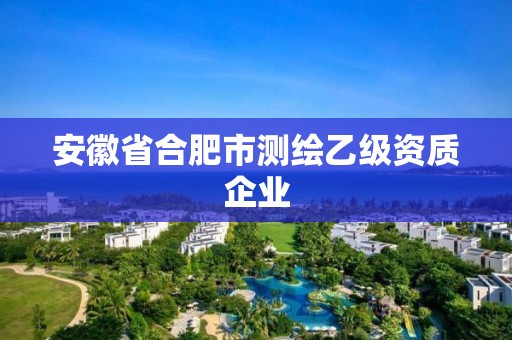 安徽省合肥市测绘乙级资质企业