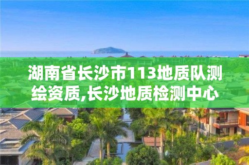 湖南省长沙市113地质队测绘资质,长沙地质检测中心。