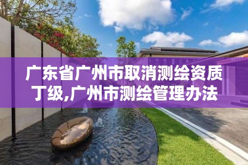 广东省广州市取消测绘资质丁级,广州市测绘管理办法