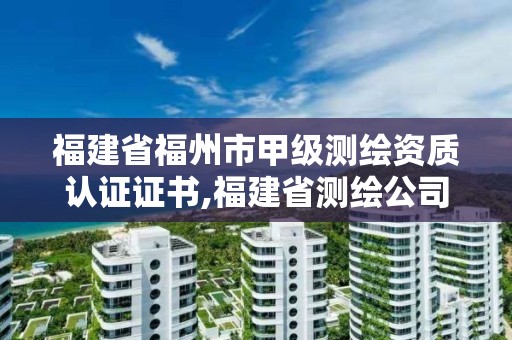 福建省福州市甲级测绘资质认证证书,福建省测绘公司。