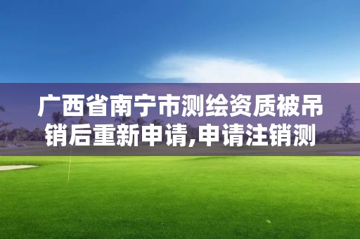 广西省南宁市测绘资质被吊销后重新申请,申请注销测绘资质的流程。