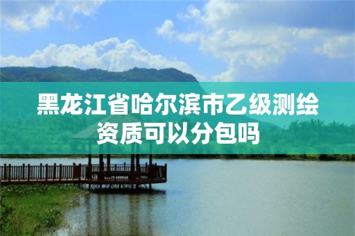 黑龙江省哈尔滨市乙级测绘资质可以分包吗