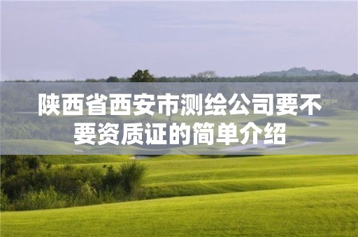 陕西省西安市测绘公司要不要资质证的简单介绍