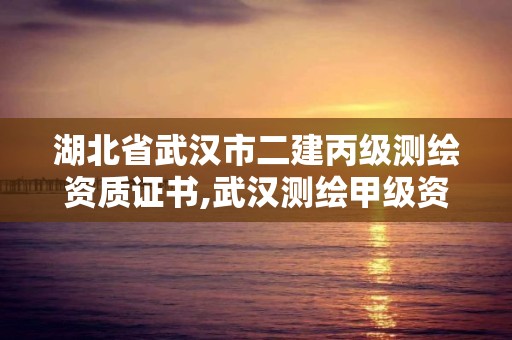 湖北省武汉市二建丙级测绘资质证书,武汉测绘甲级资质公司。