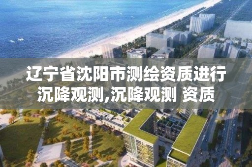 辽宁省沈阳市测绘资质进行沉降观测,沉降观测 资质