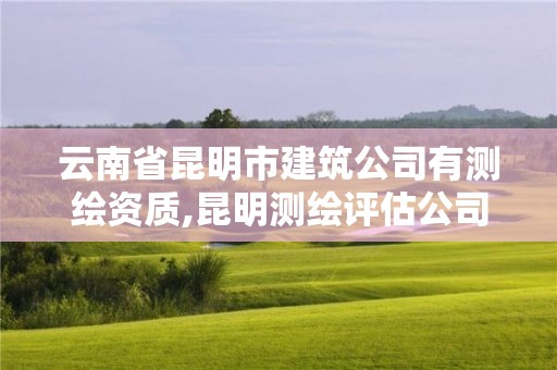 云南省昆明市建筑公司有测绘资质,昆明测绘评估公司