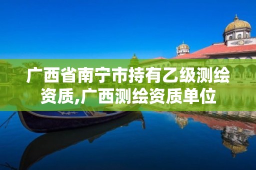 广西省南宁市持有乙级测绘资质,广西测绘资质单位