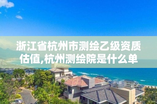 浙江省杭州市测绘乙级资质估值,杭州测绘院是什么单位