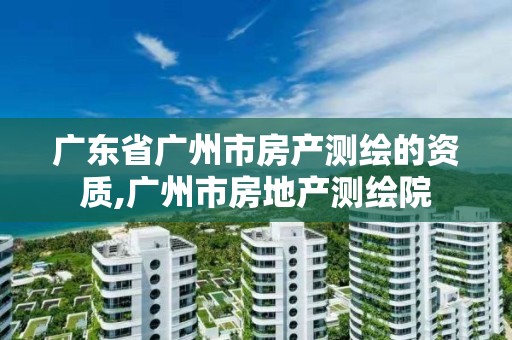 广东省广州市房产测绘的资质,广州市房地产测绘院